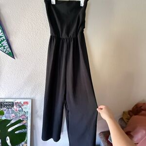 Classic Black Strapless Jumpsuit